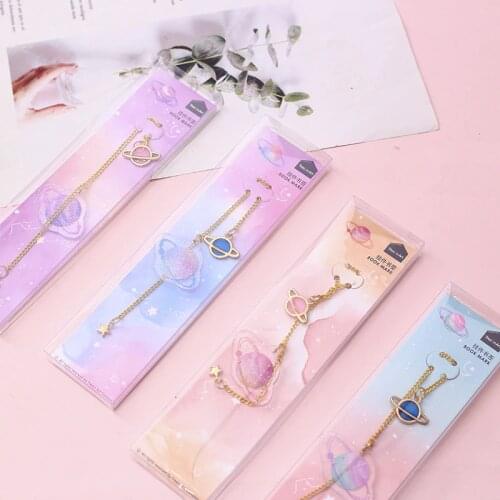 4 Pcs/Set Creative Star Metal Pendant Bookmark Book Holder Message Card Gift Stationery