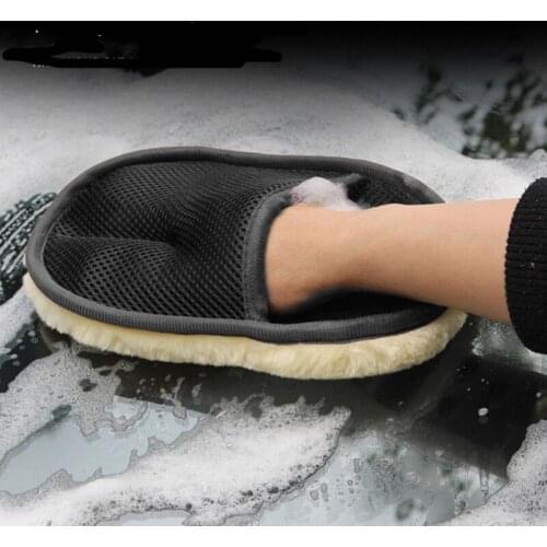 2020 hot superfine wool car wash gloves for Hyundai ix35 iX45 iX25 i20 i30 Sonata,Verna,Solaris,Elantra,Accent,Veracruz,Mistra