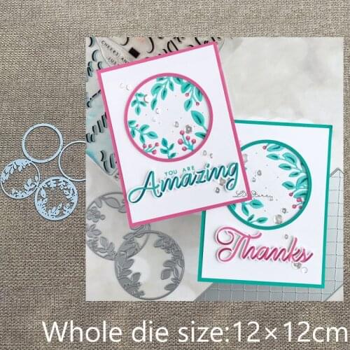 XLDesign Craft Metal Cutting Dies stencil mold Round Foliage decoration scrapbook Album Paper Card Craft Embossing die cuts