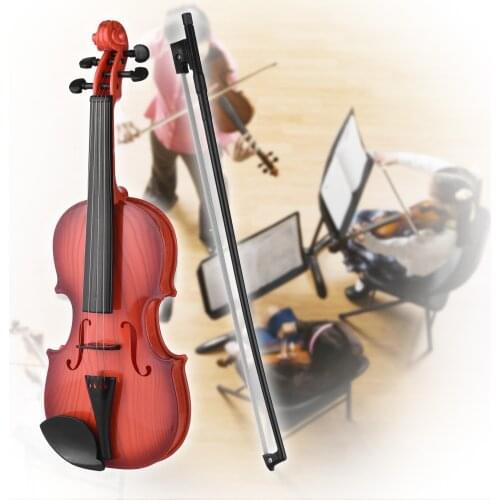 Mini Violin Kids Toy Electric Violin with 4 Adjustable Strings Violin Bow Children Eduacational Musical Intrument Toy