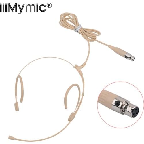 Upgrade Version Electret Condenser Headworn Headset Microphone Ear Hanging 3 Pin XLR TA3F For AKG Samson Body Pack Thick Cable