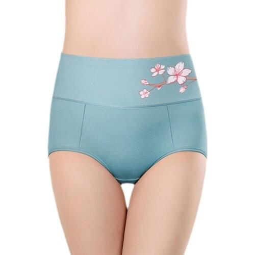 Fashion Flower Emboridery Seamless Briefs Sexy Lingerie Ladies Underwear Women High Waist Panties