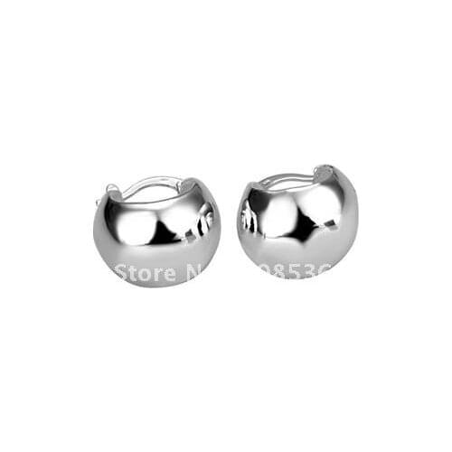 Fashion jewelry, S925 Silver color earring, Light belly earrings Fashion round Silver color earrings Brand New E052