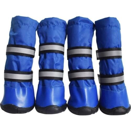 Dog Waterproof Shoes Boots Spring Lining Nonslip Rubber Sole High Boots For Medium And Large Dogs