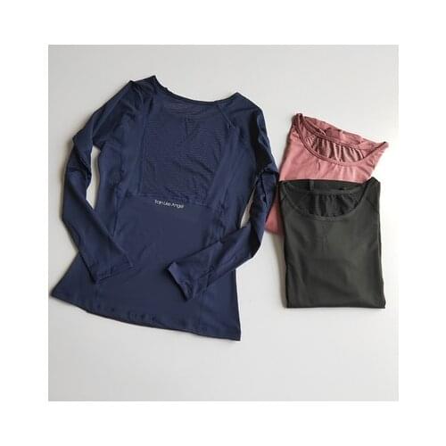 New Women Fitness Gym Running Sporty T-Shirt Lady Stretch Soft Long Sleeve Sports Yoga Tops Quick Dry Shirts Top