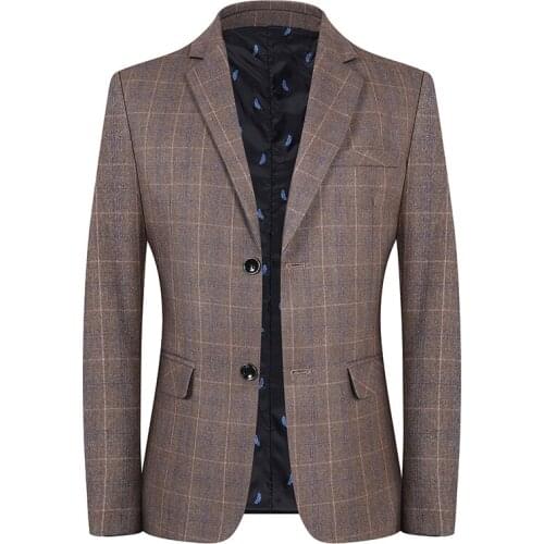 2021 new style Premium color scheme for men slim fit business plaid Blazers/Male fashion Leisure suit coat plaid Jackets S-4XL