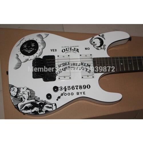 Hardcase New KH-2 OUIJA Limited Edition Hammett Signature white Electric Guitar