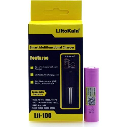Liitokala original INR18650 30Q 3000mAh battery energy lithium battery rechargeable batteries for samsung+Lii-100 smart charger