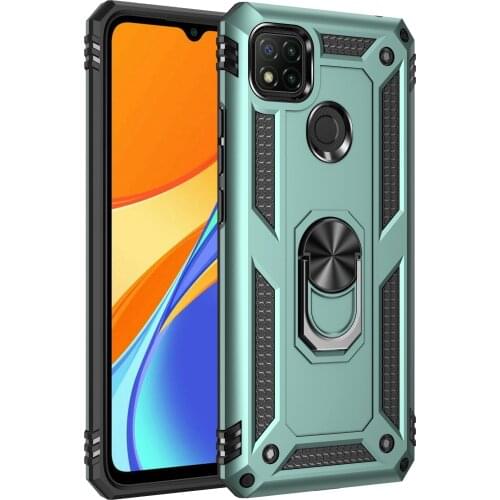 Shockproof Armor Magnetic Metal Ring Case For Xiaomi Redmi 9 9C 9A Note 7 8 9 9S 8T 9T K40 K30 K30S Poco F2 F3 X2 X3 NFC PRO