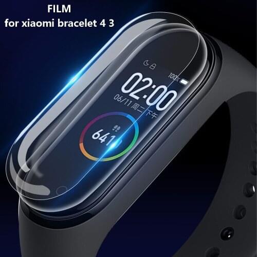 Glass For Xiaomi Mi Band 4 3 Screen Protector Film For Xiaomi Mi Band 3 4 NFC Smart Bracelet Accessories Full Screen Film 2pcs