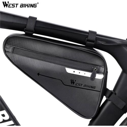 WEST BIKING Cycling Bag Waterproof MTB Road Bicycle Frame Bag Front Tube Triangle Pouch Large Capacity Tools Pannier Bike Bags