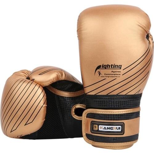 High Quality Adults Boxing Gloves Men Leather MMA Muay Thai Sanda Wrestling Training Faux Leather Training Forming Gloves