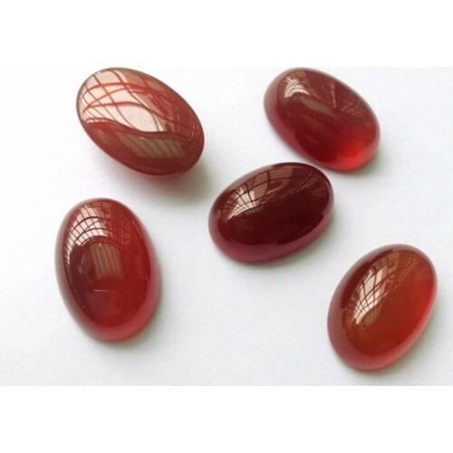 High quality Natural Red agat e Carnelian 15x22x9mm gem stone cabochon fit stone ring pendants necklace DIY 5pcs/lot