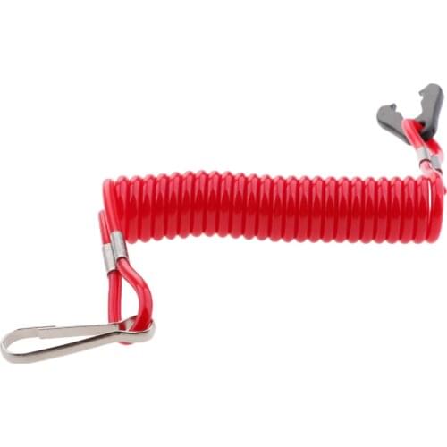 1pc 14cm ABS Boat Engine Motor Kill Stop Switch and Safety Tether Lanyard for Honda Outboard Motors Motor Parts Accessories Red