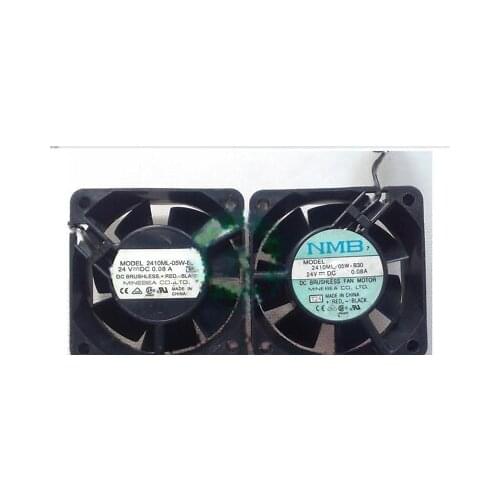 1pc new fan 2410ML-05W-B30 24V 0.08A NMB 60*60*25 2 freeship