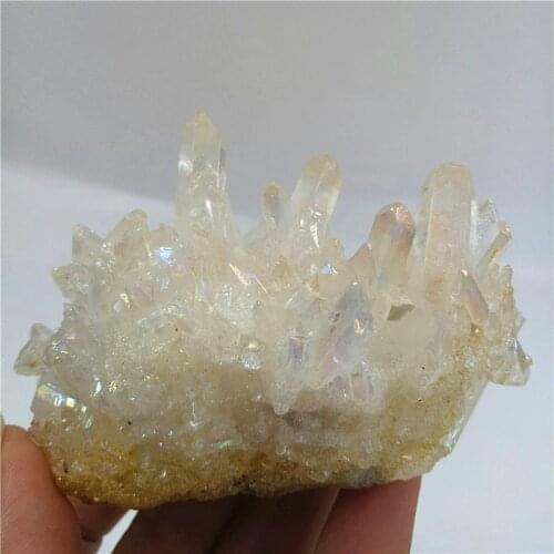 185g natural plating clear crystal Stone cluster clear aura angel quartz crystal cluster reiki healing Free shipping