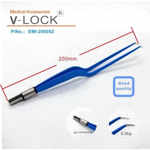 2019V-LOCK best disposable bipolar forceps 200mm angled for electrosurgical unit