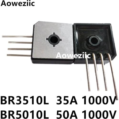 Aoweziic 5Pcs/Lot BR5010L 50A 1000V Rectifier Bridge Stack Bridge BR3510L 35A 1000V Single Row Round Pin New Imported Original