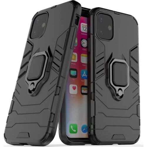 Armor Case For iPhone 12 Pro Max 11 Pro SE 2020 Shockproof Ring Phone Cover for Apple iPhone 13 13Mini 13 Pro Max XS Max XR