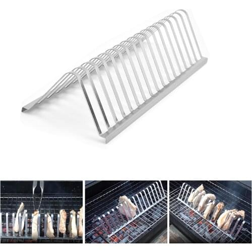 YOMDID Barbecue Grill Stainless Steel Beef Mutton Chop Fish Barbecue Rack Portable For Outdoor Barbecue Picnic BBQ Accessories