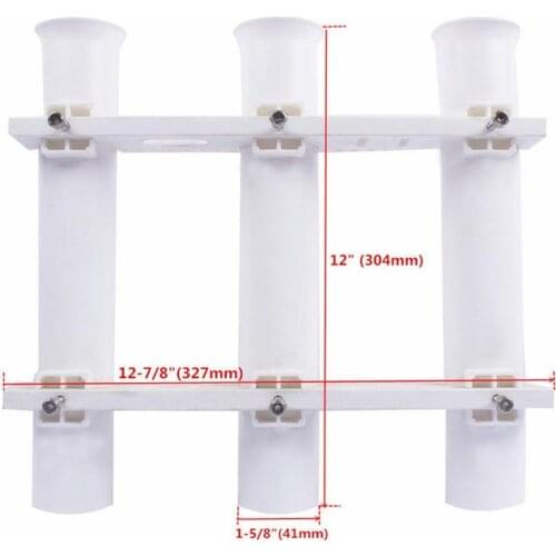 3 Tubes Link White plastic fishing rod racks holder for marine kayak boat yacht accessories boat rod holder