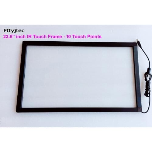 Free shipping! Fttyjtec 23.6 inch 10 points IR touch screen for Kiosk/High resolution