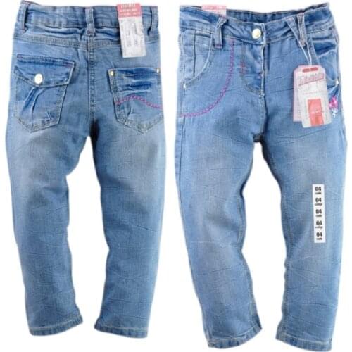 Hooyi Girls Jeans Children Denim Pants Kids Jeans Boys Jean Pants bebe Trousers 2 3 4 5 6 7 8 Years