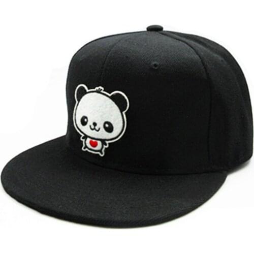 Cartoon Panda Embroidery Cotton Baseball Cap Hip-hop Cap Adjustable Snapback Hats for Men and Women 178