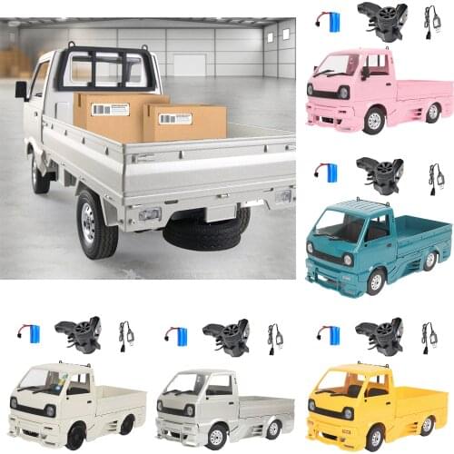 Toy Grade WPL D12 RC Truck 1:10 2WD LED Light Climbing Car Boys Kids Gifts