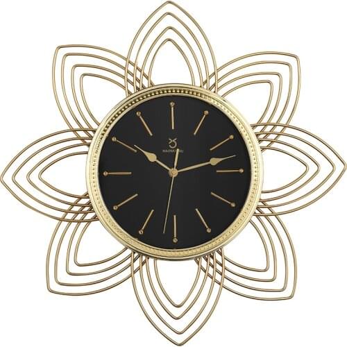 Creative Large Wall Clock Vintage Golden Art Luxury Novelty Wall Clock Living Room Kitchen Wandklok Home Decoration 50ZB50