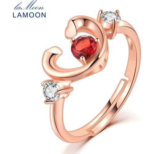 LAMOON Women's Silver Rings