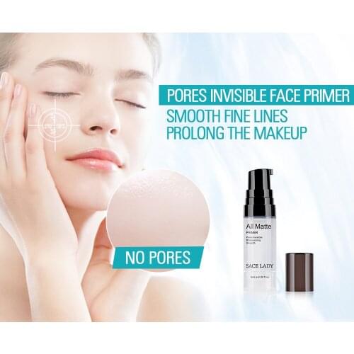 SACE LADY Face Primer Makeup Liquid Matte Base Make Up Oil-control Smooth Fine Lines Pore Cream Brighten Cosmetic