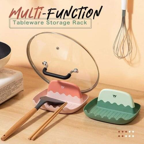 Multi-function Tableware Storage Rack Non-slip Heat Resistant Kitchen Utensil Rest Spoon Holder for Stove Top Kitchen Gadgets