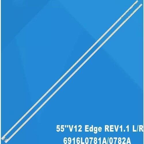 New 2pcs/Kit LED strip for LG TV 55LM5800-UC 55LM6200-UE TX-L55ET5B TX-L55ET50B M3D550KD LC550EUA AE F1 6916L-0781A 6916L-0782A