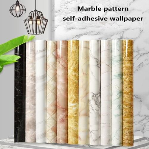 Wallpaper Wallpapers home improvement adhesive paper for furniture wall paper vinyl cupboard paper Marble water-proof