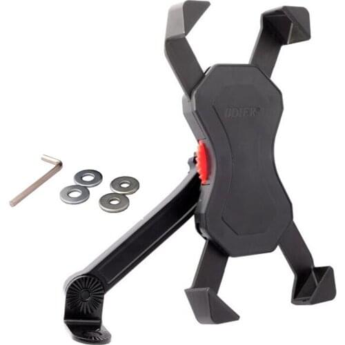 ODIER Universal Motorcycle Cell Phone Holder Scooter Mirror Mount Rear View Holder Stand for 3.5-6.5 inch Smart Phones