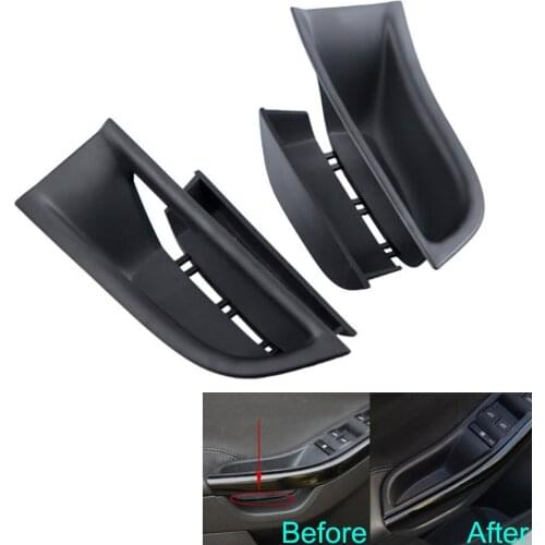 For Ford Focus 2011-2016 Car Inner Door Armrest Box Storage Holder Container Cover 2PC ABS Car Styling Tidying Storage Organizer