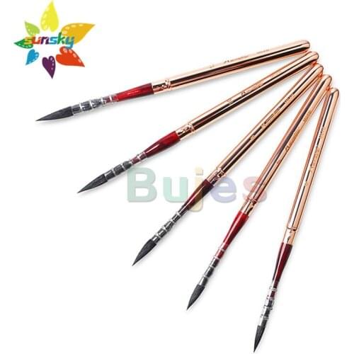 Original Mairtini MQ415 Rose golden stainless steel pen body Squirrel hair Travel set Brush watercolor brush Hook line pen