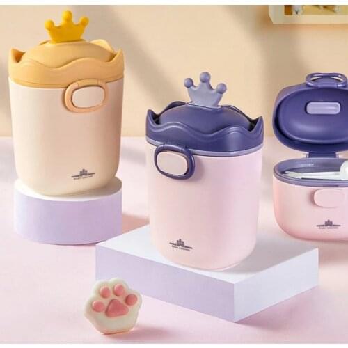 Portable Kids Food Storage Box BPA Free Formula Dispenser Cartoon Infant Milk Powder Box Toddler Snacks Container