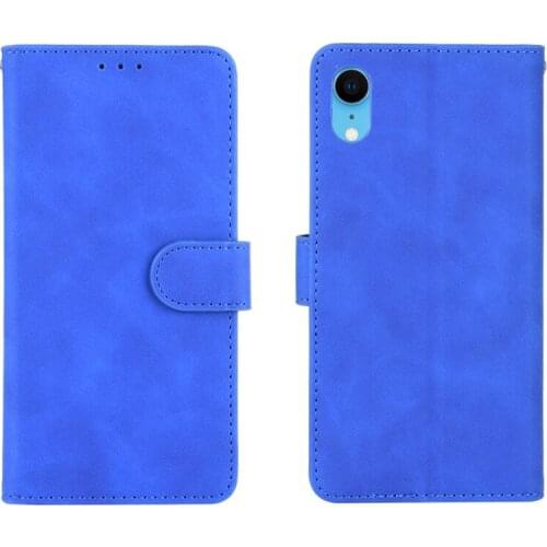 Premium Skin Feel Case For iPhone XR Soft Cover Magnetic PU Leather Wallet Pouch with Card Slot Money Pocket