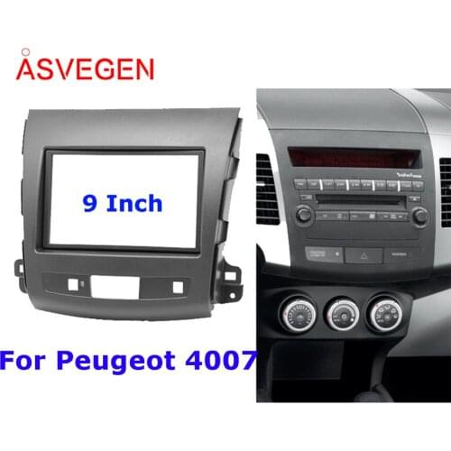 Asvegen 9 " Frame For Peugeot 4007 Car Radio Fascia Frame Car Dvd Frame Install Panel Dash Mount Installation Dashboard