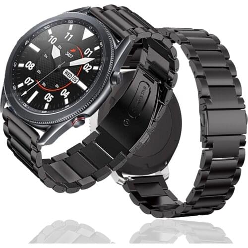 For Samsung galaxy watch 3 45mm Strap Stainless Steel watchbands Sport Bracelet 22mm Watch band For galaxy watch 46mm