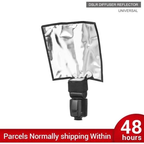 Camera Flash Diffuser Reflector Flash Bendable Silver Reflector for DSLR Camera Speedlight Flashes Photo Studio Accessory