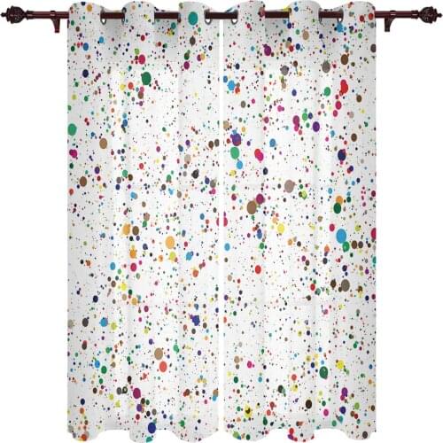 Modern Curtains Colorful Splash Ink Baby Room Bedroom Creative Window Curtains Kitchen Living Room Terrace Valance Curtains