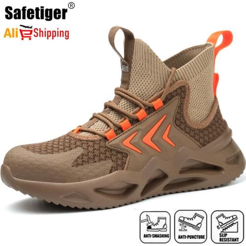Fashion Mens Safety Shoes Steel Toe Sneakers Reflective Work Boots Working Shoes for Women and Men