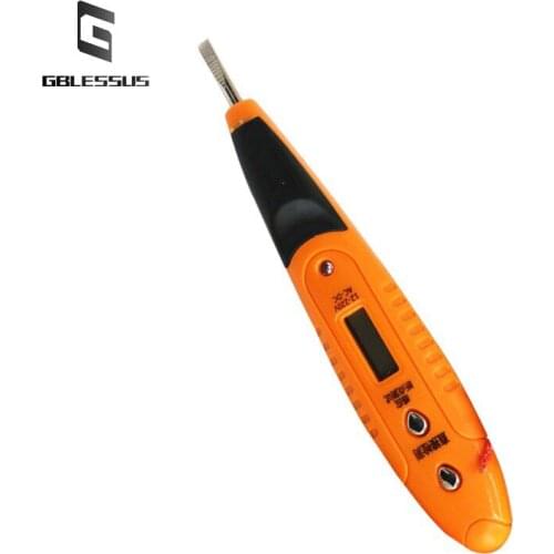 1Pcs Orange Digital Display Test Electric Tester Electroscope