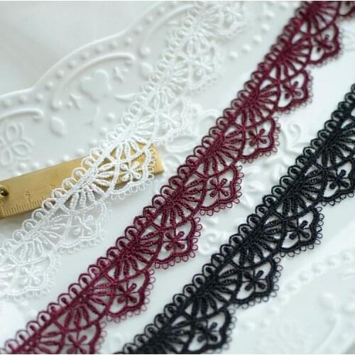 2 Meters Exquisite Embroidered Flower Lace Trim 2.5cm High Quality Lace Fabric DIY Craft Sewing Dress Clothing Accessories