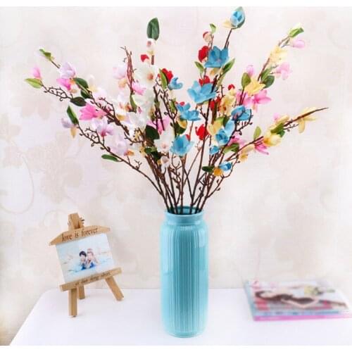 2pcs/lot 10heads artificial magnolia branchheads real touch simulation flower family wedding decorative fake silk flower bouquet