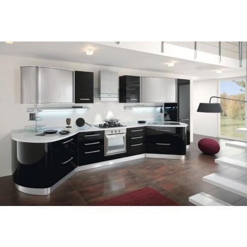 2019 hot sales modern high gloss white 2PAC kitchen cabinets customized modular kitchen furnitures L1606033