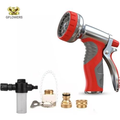 2021Zinc Alloy Garden Water Sprayers For Watering Lawn Spray Water Nozzle Car Washing Cleaning Sprinkle Tools Water Gun